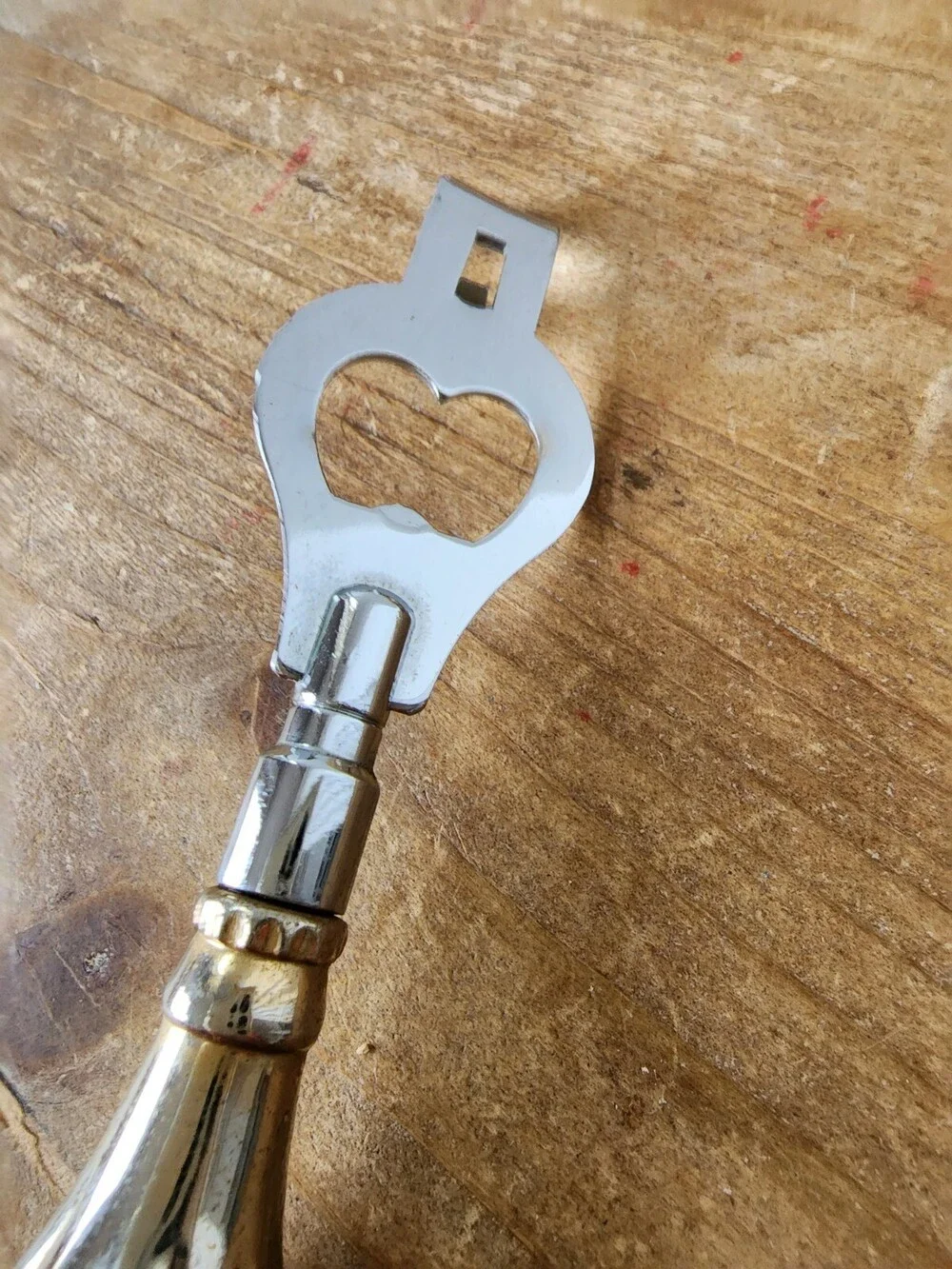 Vintage Coca Cola Bottle Opener Heavy Metal Gold Color 1996 Coke
